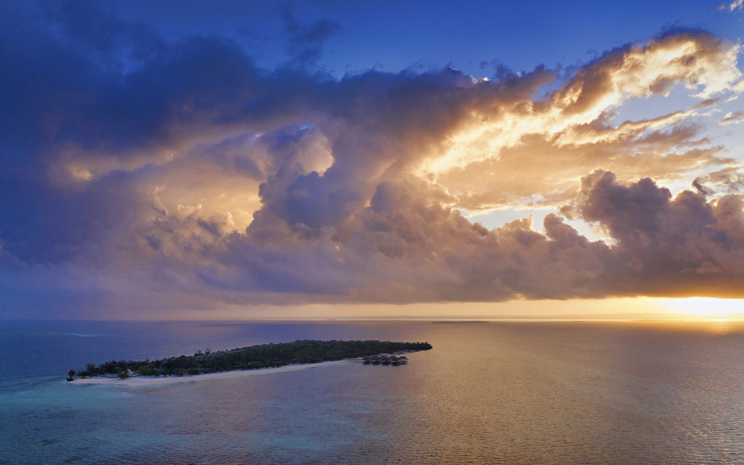 Tanzania Zanzibar Bawe Island Solnedgang