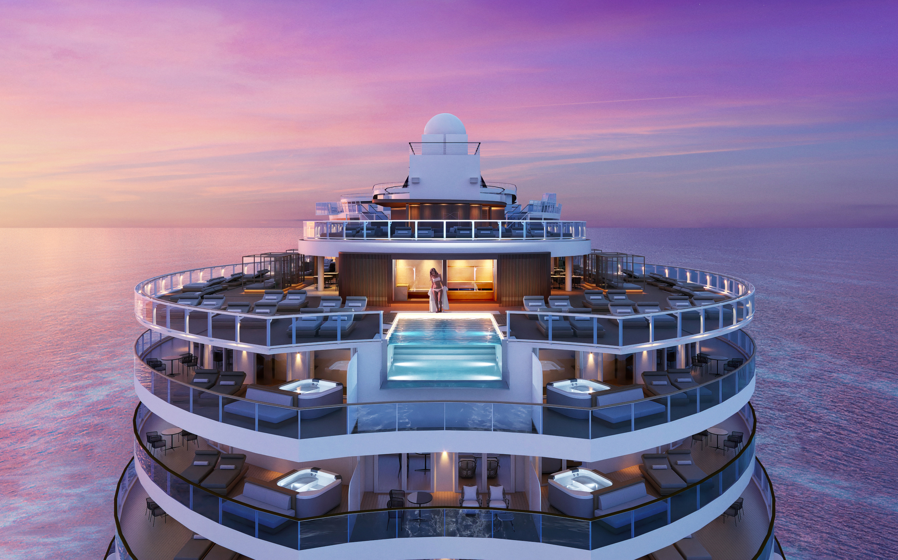 Norwegian Viva krydstogtskibet – Haven sundæk med pool