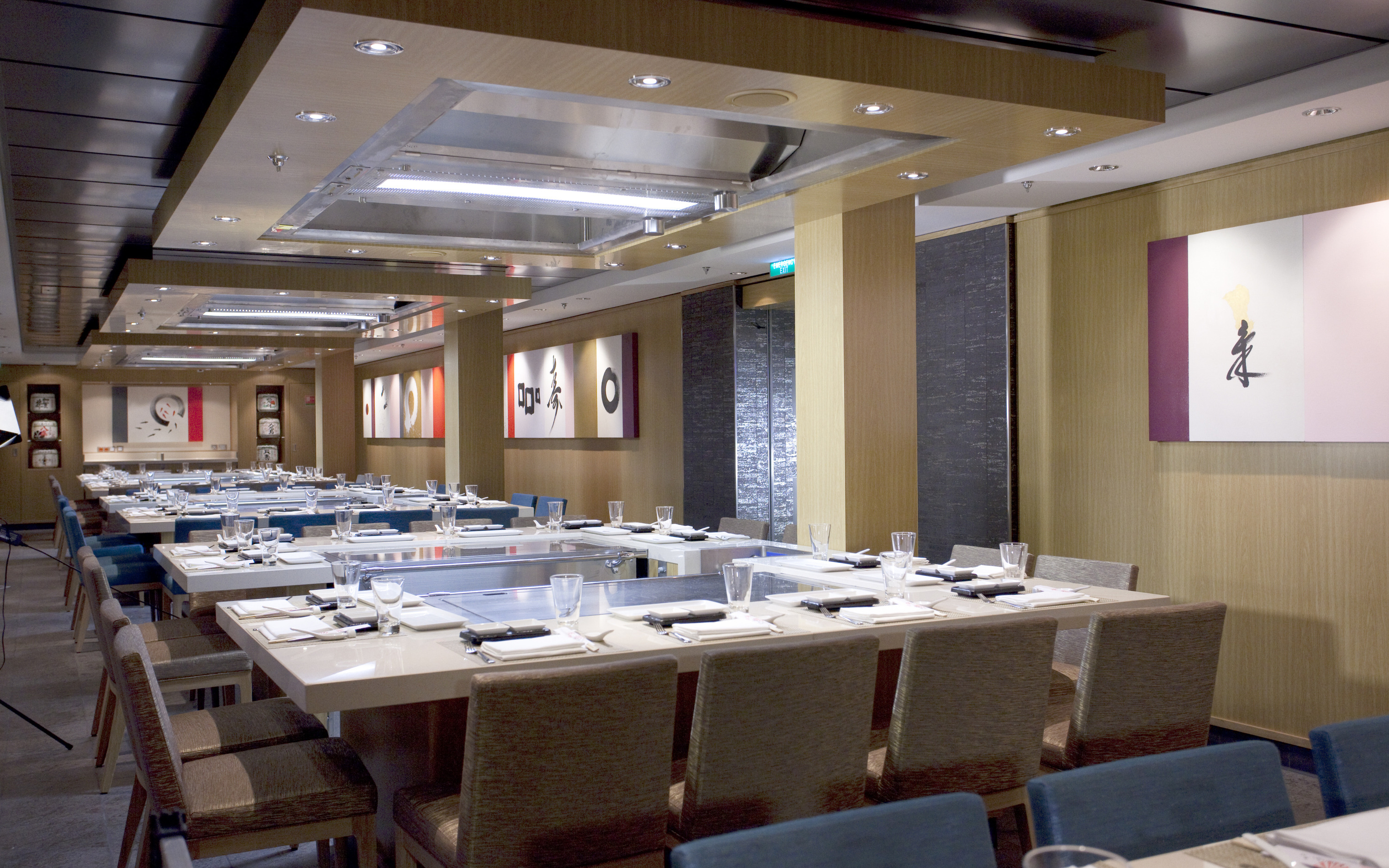 Teppanyaki-restaurant ombord på Norwegian Epic krydstogtskibet
