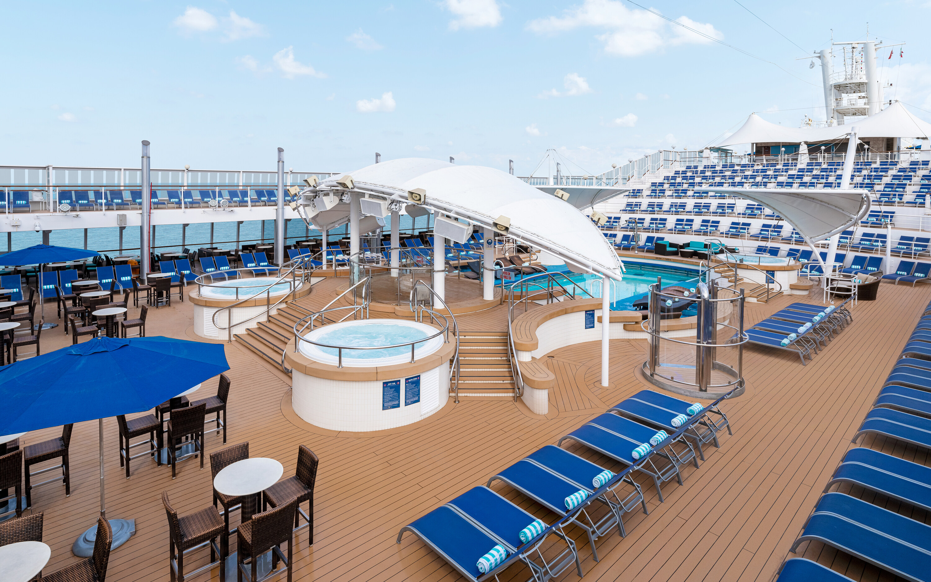 Soldæk ombord på Norwegian Dawn krydstogtskibet